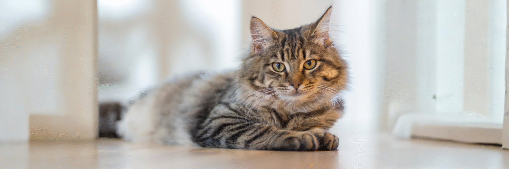 Alte Katze mit Gelenkschmerzen